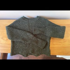 Kersh cropped scalloped sweater